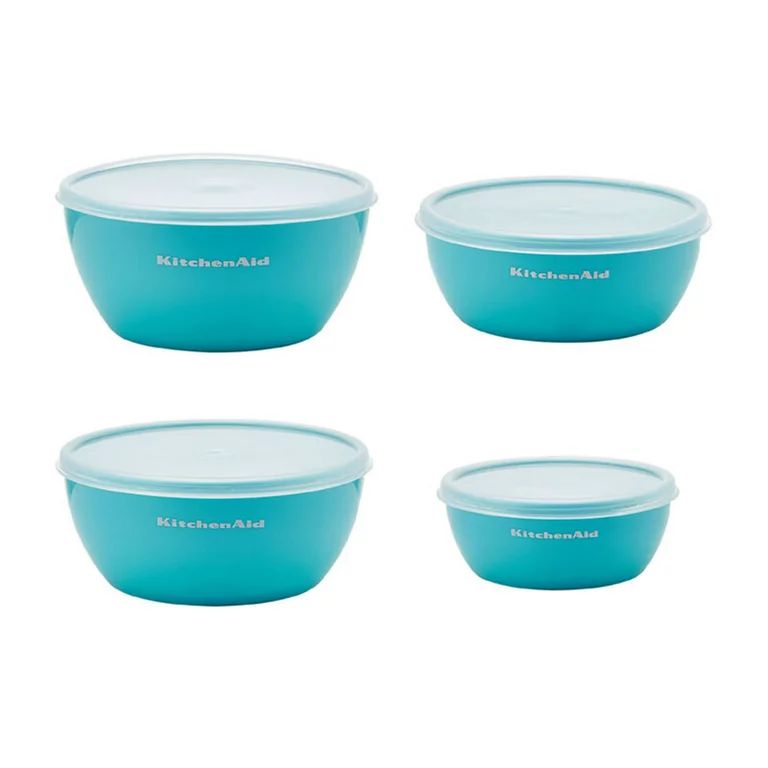 Kitchenaid 4-piece Prep Bowl Set with Lids in Aqua Sky and Assorted Sizes | Walmart (US)