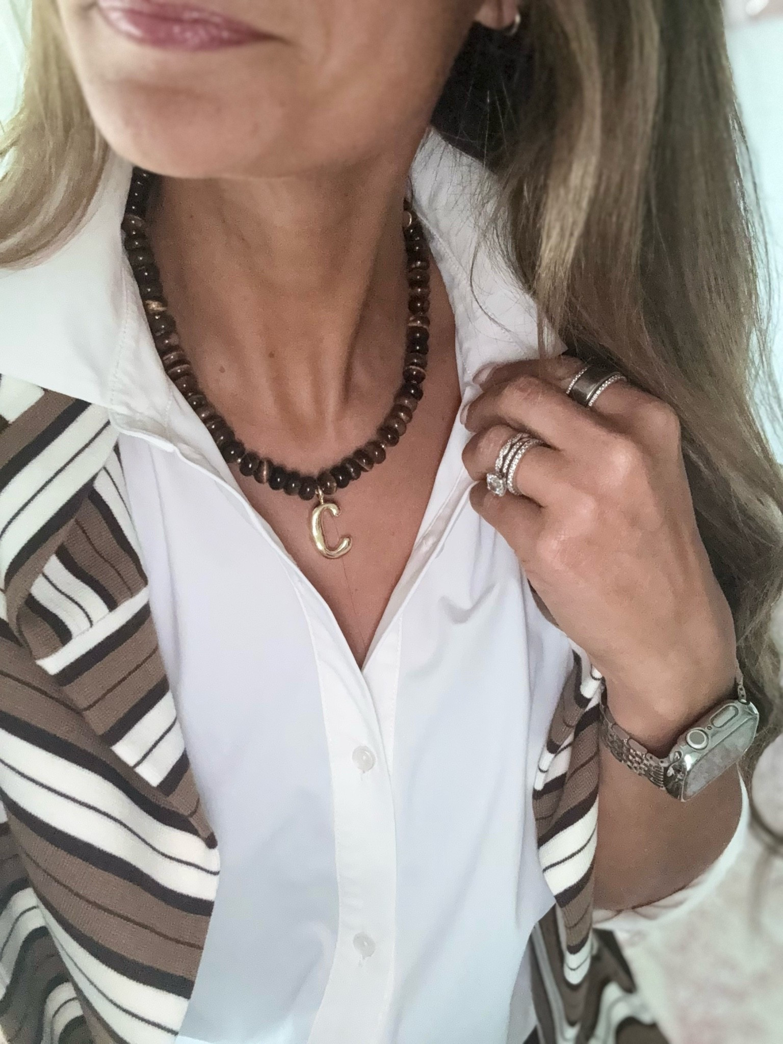 Initial necklace for fall