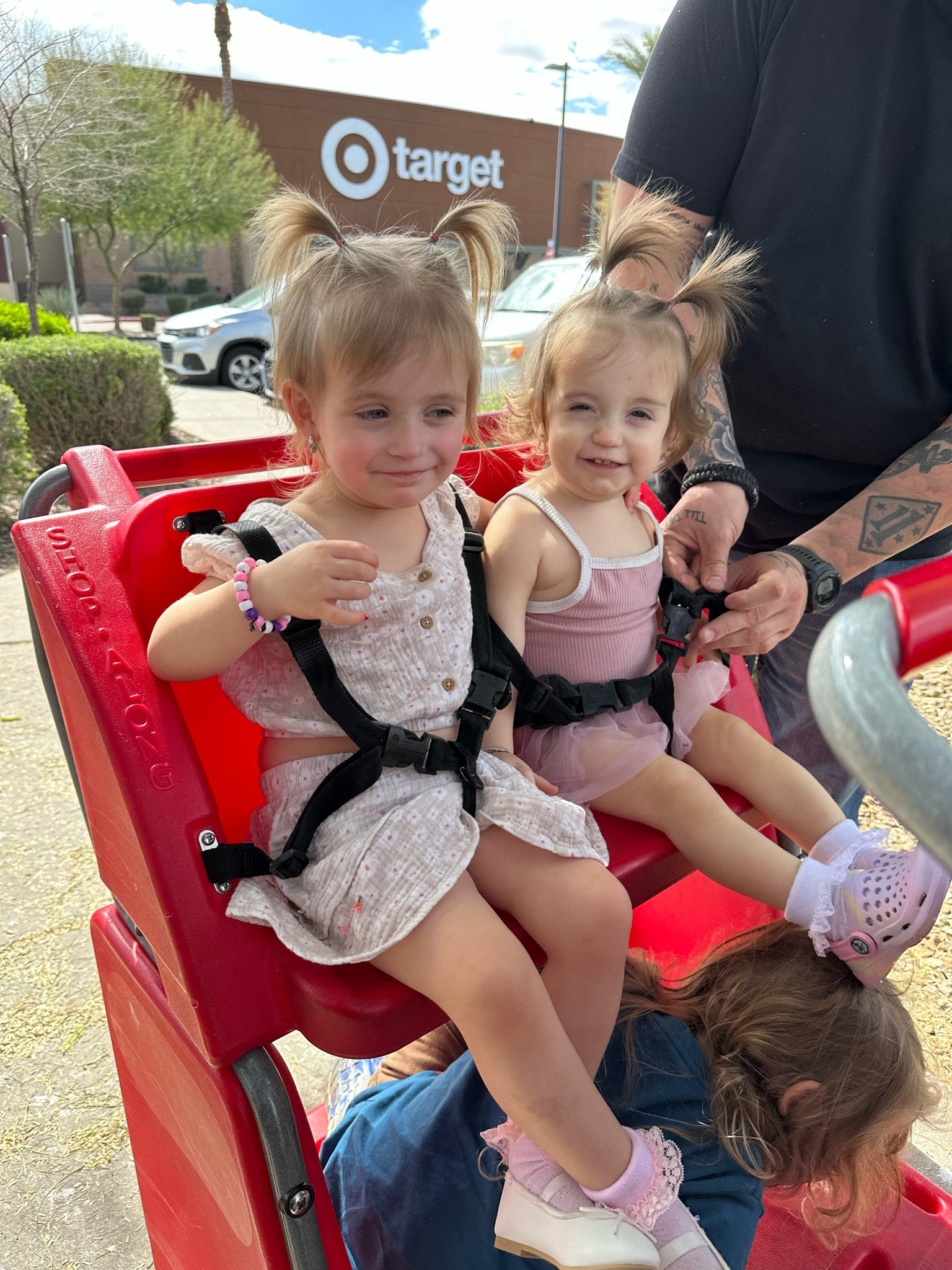 Obsessed with the tiny feet in flats + ruffle socks & crocs + ruffle socks 🥲❤️. 