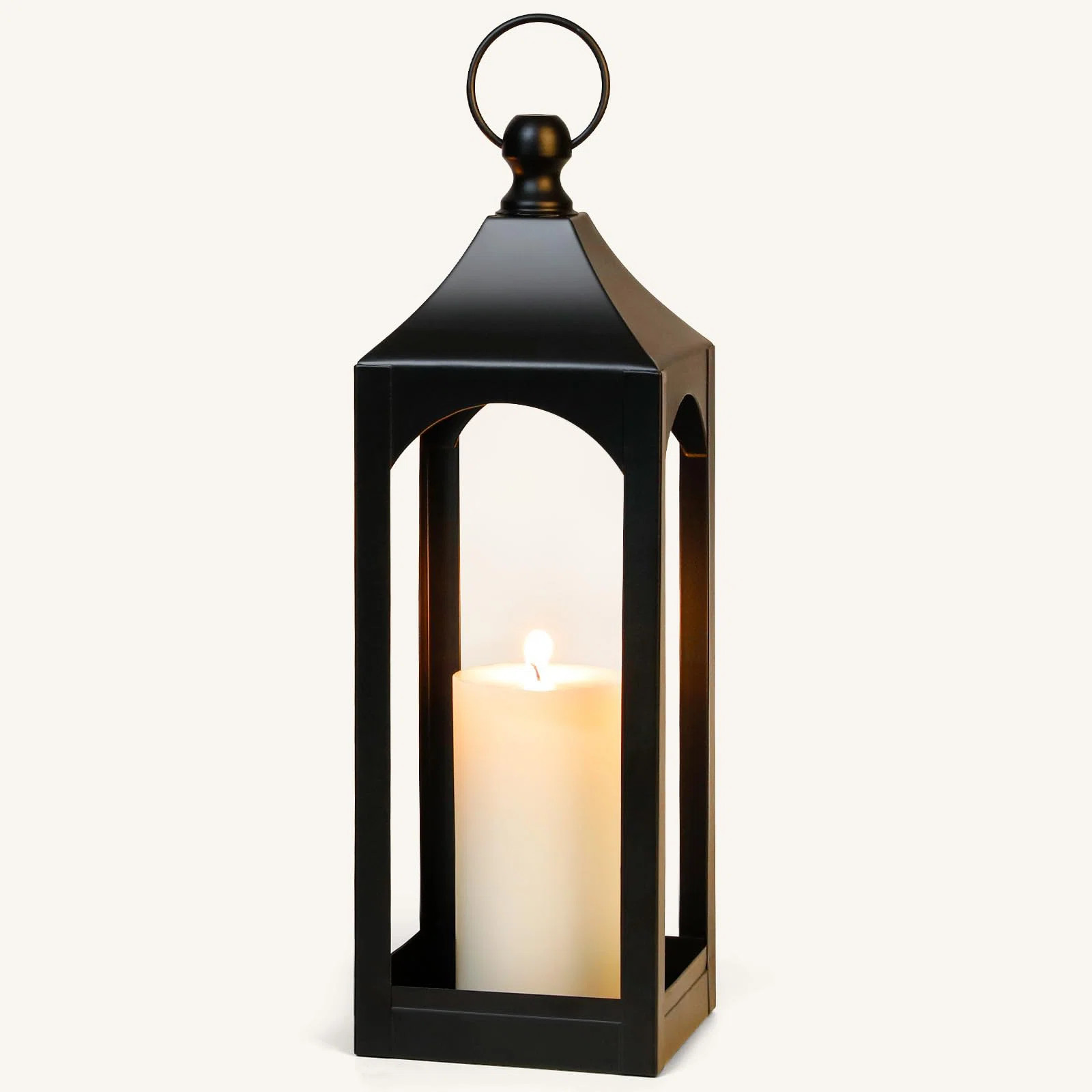 Modern Farmhouse Lantern Decor, Black Metal Decorative Hanging Candle Lanterns Ideal For Home Dec... | Wayfair North America