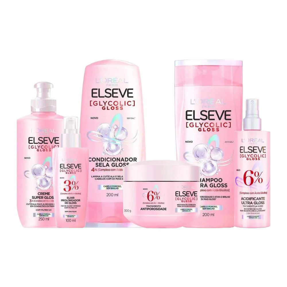 Kit Elseve L'oréal Paris Glycolic (6 Produtos) | DrogaRaia (BR)