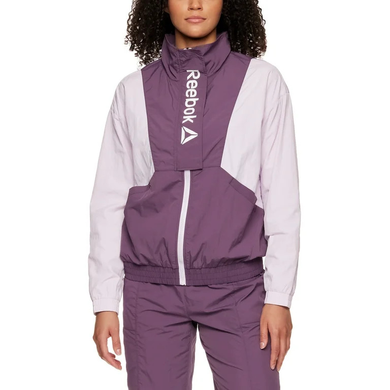 Reebok Women's Plus Size Focus Track Woven Pants with Front Side Pockets and Back Zipper Pocket | Walmart (US)