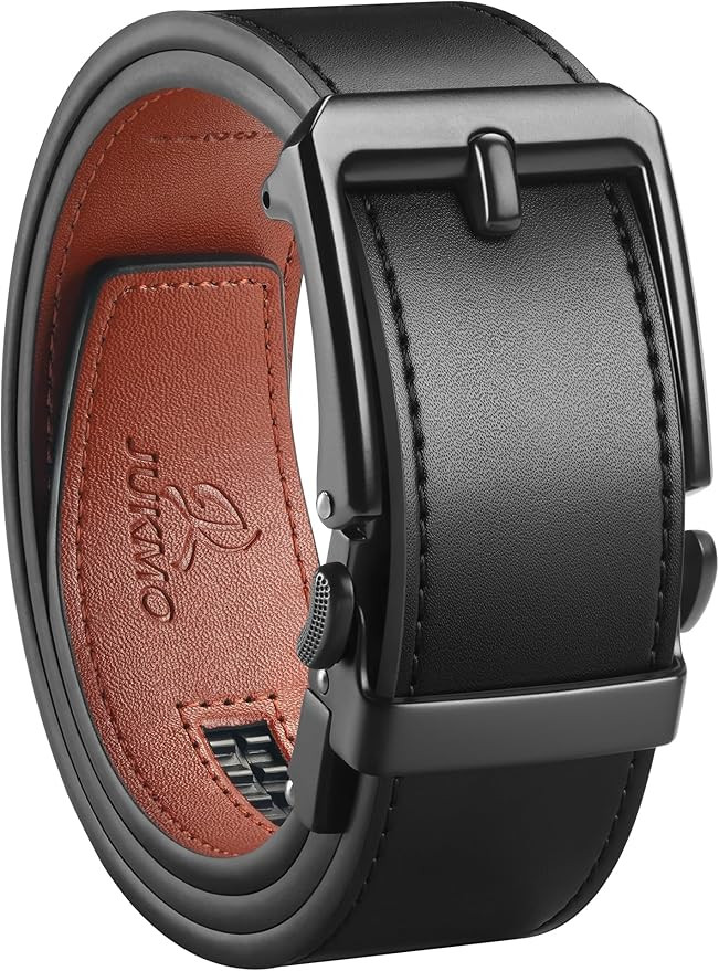 JUKMO 1.5" (38mm) Leather Ratchet Belt for Men in Gift Box | Amazon (US)