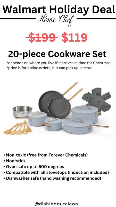 Amazing gift for the home chef from Walmart! It’s non-toxic, non-stick, and has a sleek design with gold handles.

#LTKGiftGuide #LTKHoliday #LTKsalealert
