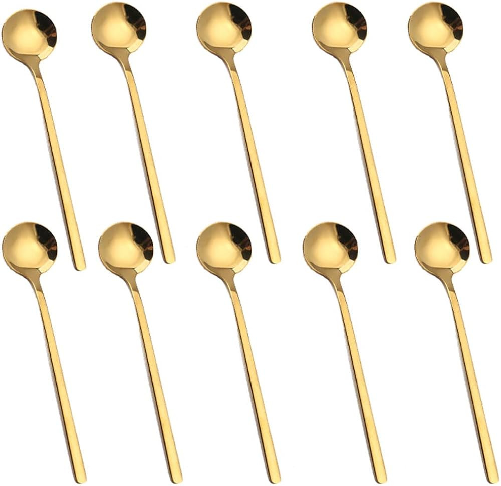 Long Handle Spoon 10 Pack Coffee Stirring Spoons 5.9" Long Spoon For Ice Cream Iced Tea Espresso ... | Amazon (UK)