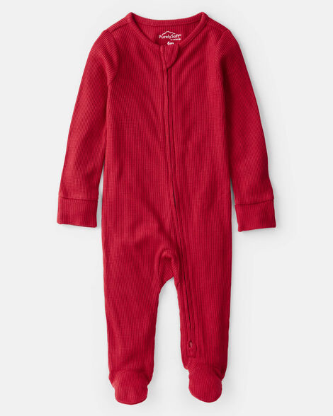 Baby Holiday Red PurelySoft Long-Sleeve Sleep & Play Pajamas - Red | Carter's Inc