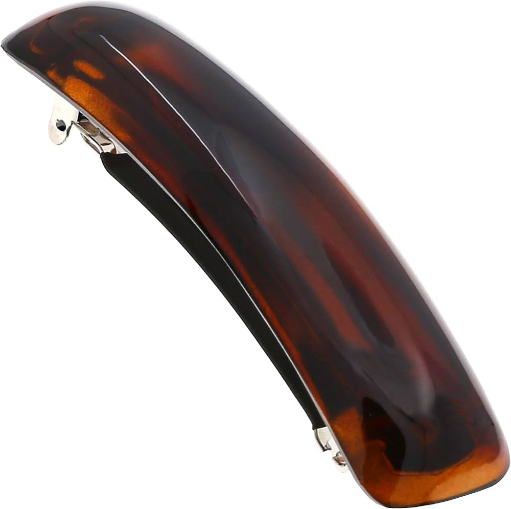 Camila Paris CP3018 French Hair Barrette Clip for Girls, Tortoise Shell, Rubberized Metal Clasp S... | Amazon (US)