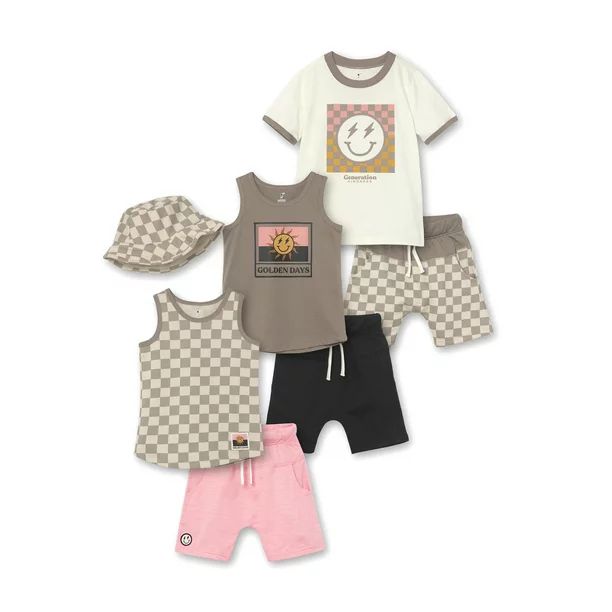 Little Star Organic Toddler Boy 7Pc Outfit Set, 12M-5T | Walmart (US)