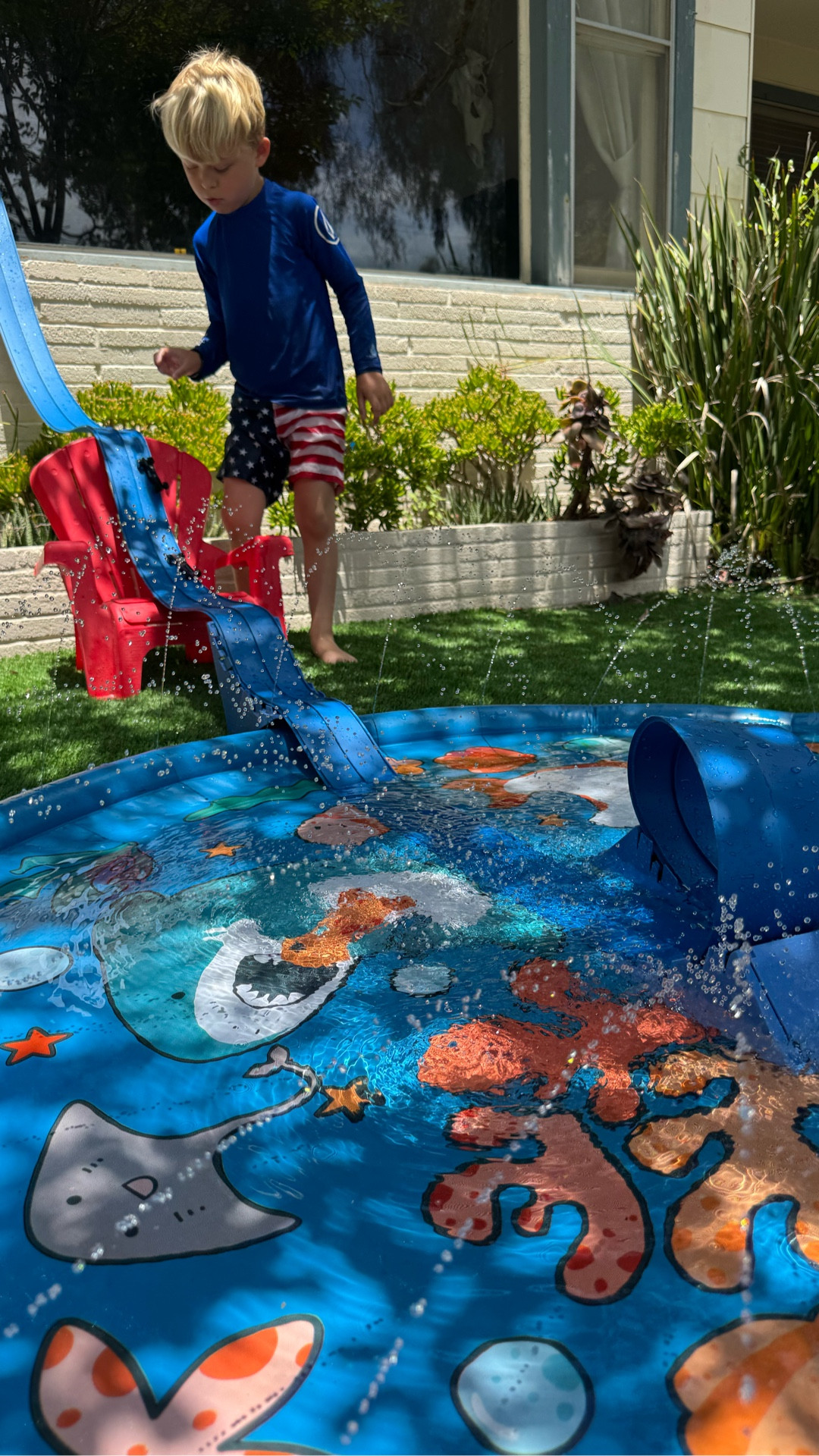 Our BluTrack found its summer home 💦 Loops, splashes, and non-stop races at the splash pad! 
Where do you race your BluTrack? 
•
•
•
🇺🇸 Don’t forget to share your favorite Blutrack builds to be entered into their 4th of July video contest running through the 30th 

#BluTrackAdventures #SplashPadRacing #SummerFun #BlueTrackProudlyMade 
#blutrackmadeCA 