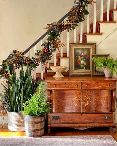 Rustic farmhouse Christmas decor with vintage elegance 

#LTKHoliday #LTKSeasonal #LTKhome