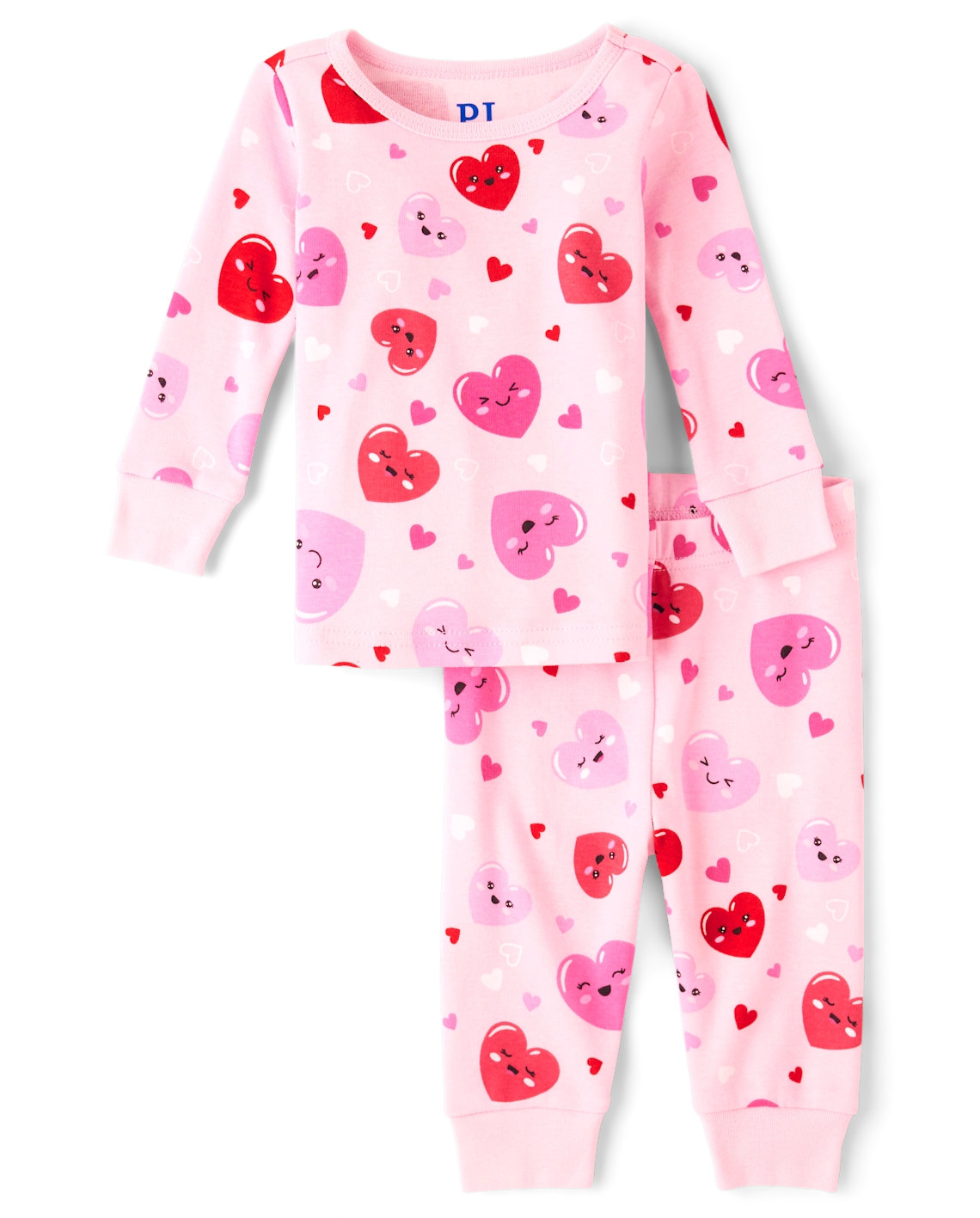 Baby And Toddler Girls Heart Snug Fit Cotton Pajamas - pink | The Children's Place