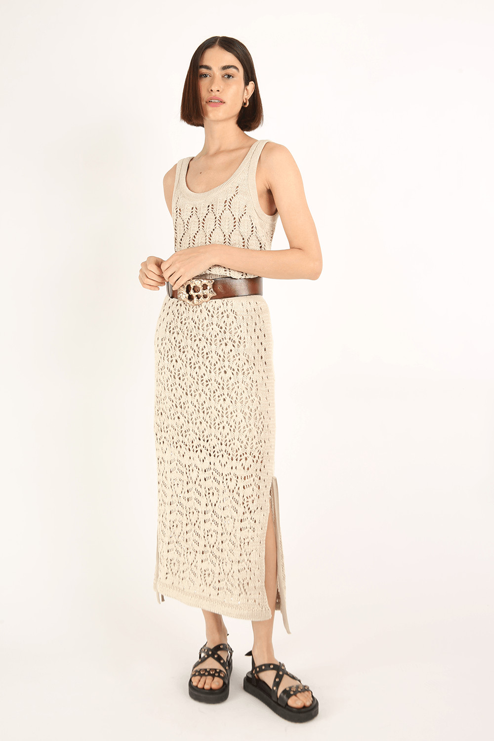 Saia Jacquard Feather Liv Bege Nk - Bege | Gallerist (BR)