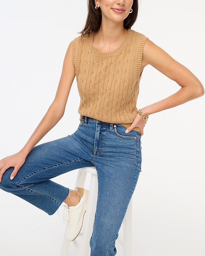Cable-knit sweater-vest | J.Crew Factory