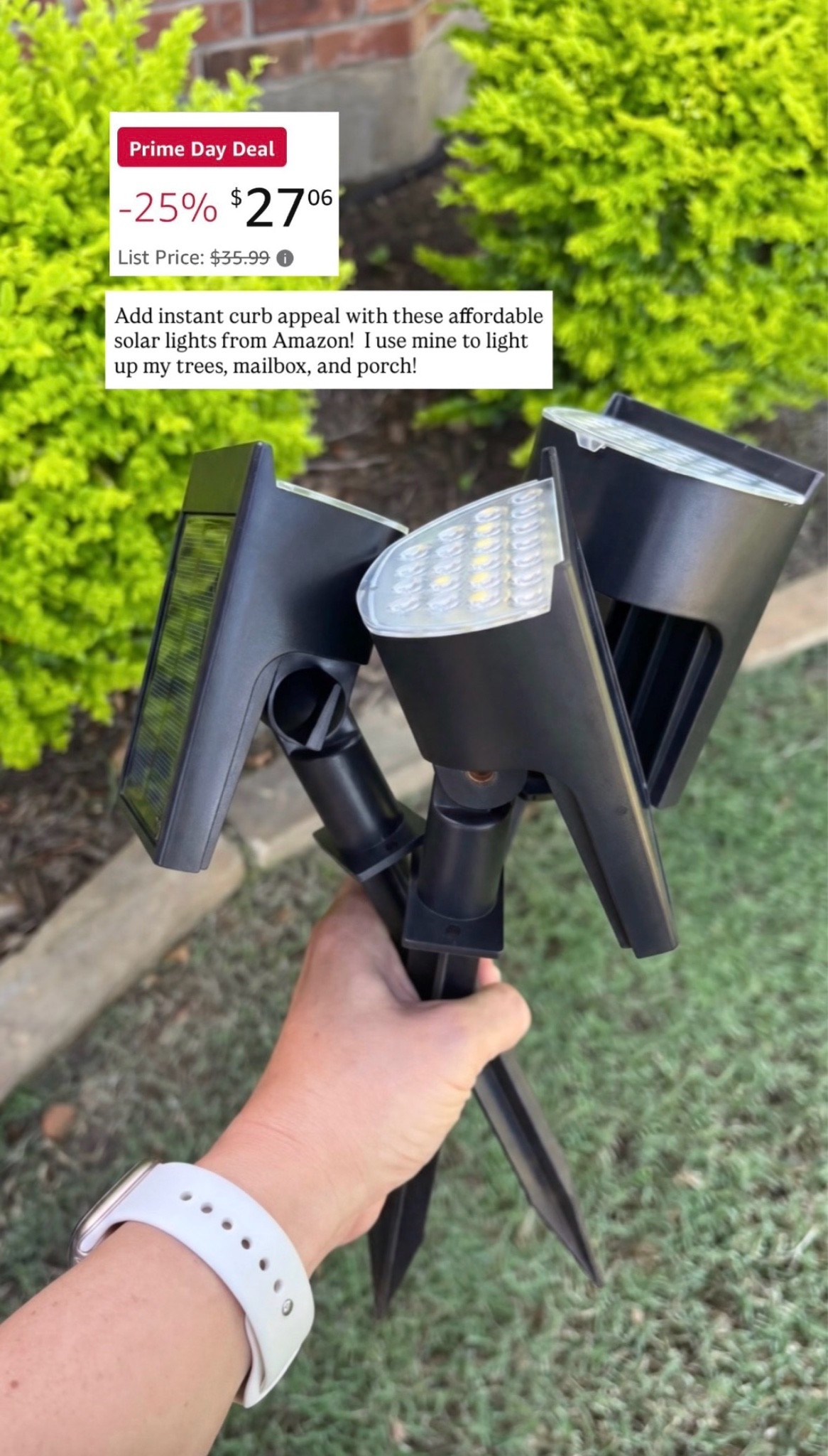 Add instant curb appeal to your home with this 4-pack Amazon solar lights!  I’ve had these for a year now and they still work great!  I use them to light up my trees, mailbox, and porch!  Comes with different brightness settings. Currently on sale for Amazon Prime Deals!

#LTKHome #LTKSaleAlert