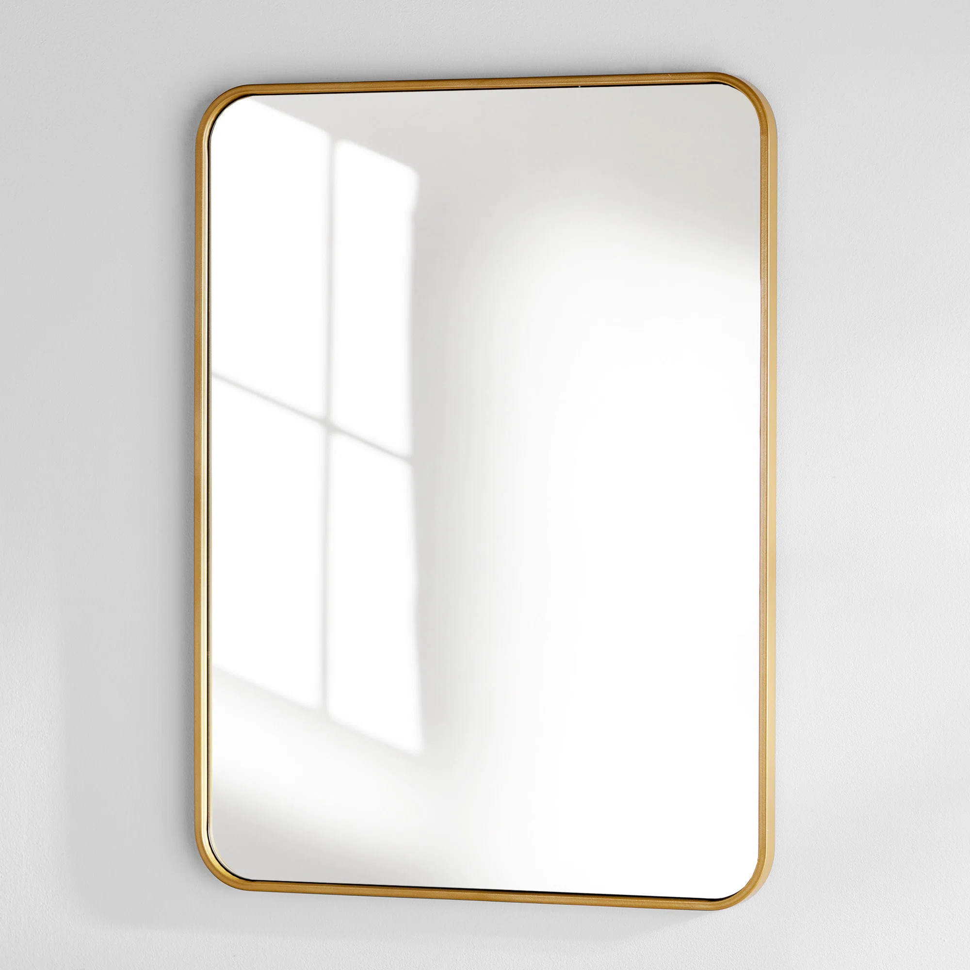 Sabine Metal Rounded Rectangle Wall Mirror | AllModern