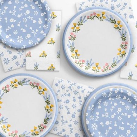 Welcome the spring season with these fun and whimsical plates feature beautiful floral designs in a variety of colors that are sure to bring extra cheer to any special occasion. Blue and white table setting target Easter decor Easter table scape paper plates 

#LTKunder50 #LTKhome #LTKFind