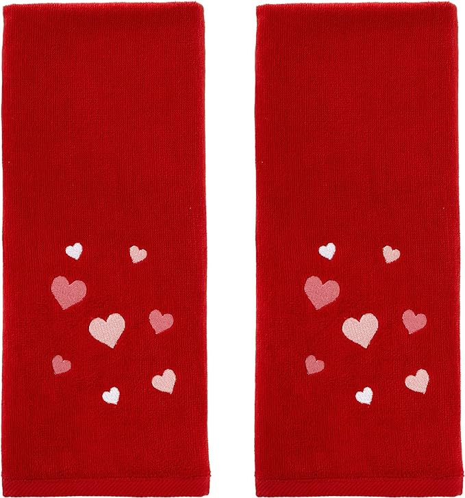 SKL Home Valentine's Day Tossed Hearts Hand Towel Set, 2 Count | Amazon (US)