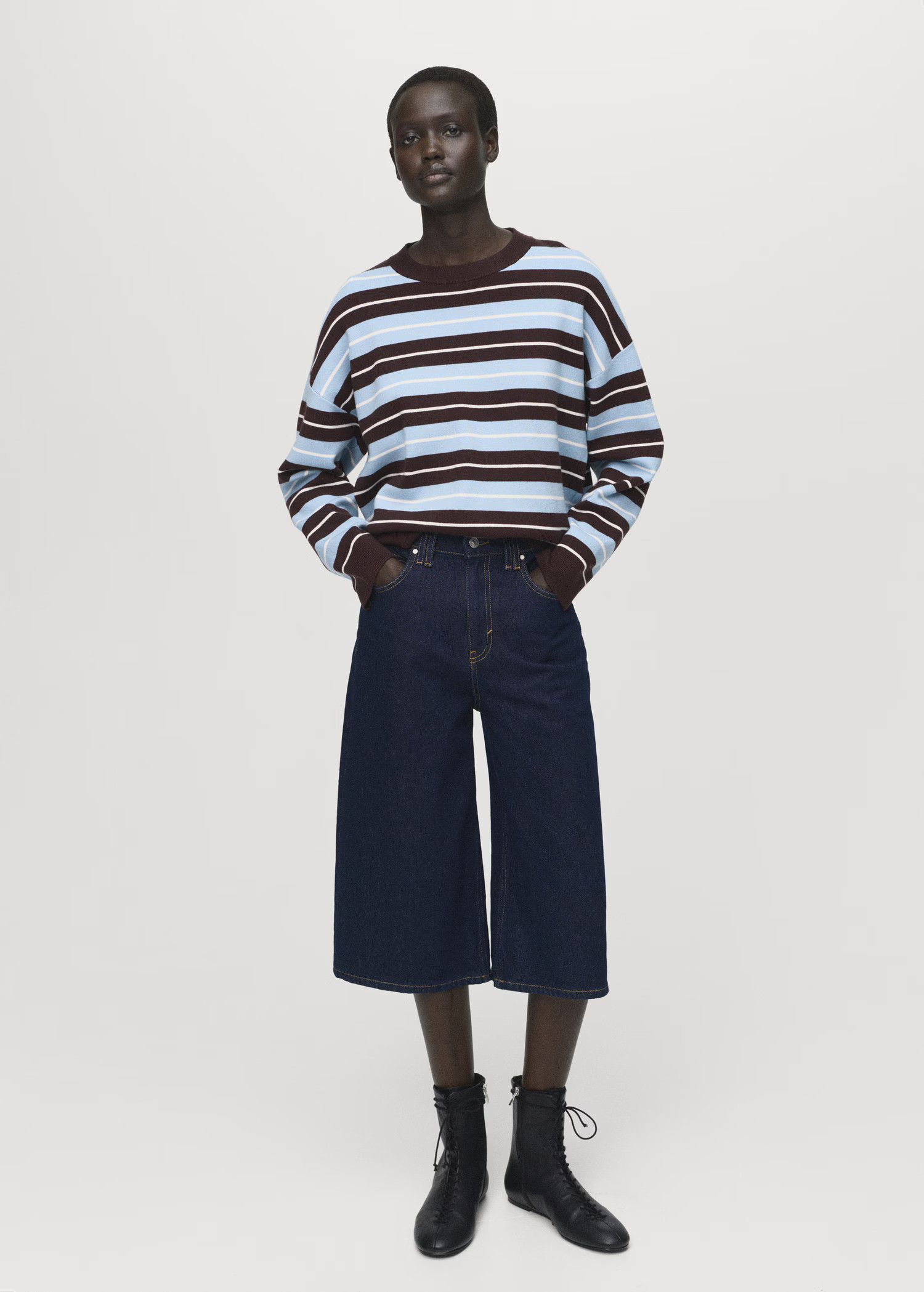 Oversized striped sweater - Women | MANGO USA | Mango (US/MX/AU)