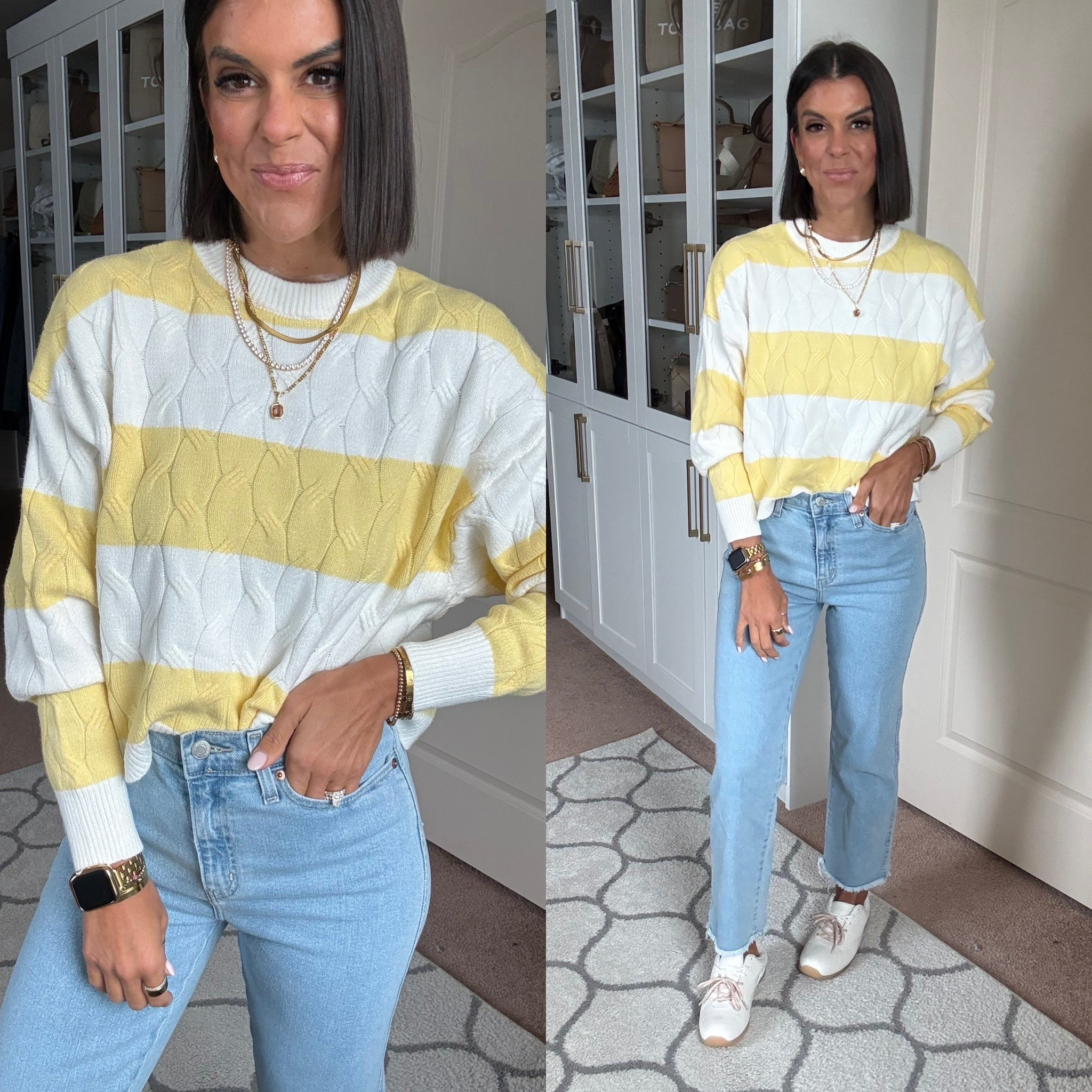 Size small in Walmart sweater,
Size 2 in jeans 

#LTKSeasonal #LTKstorytime #LTKSaleAlert