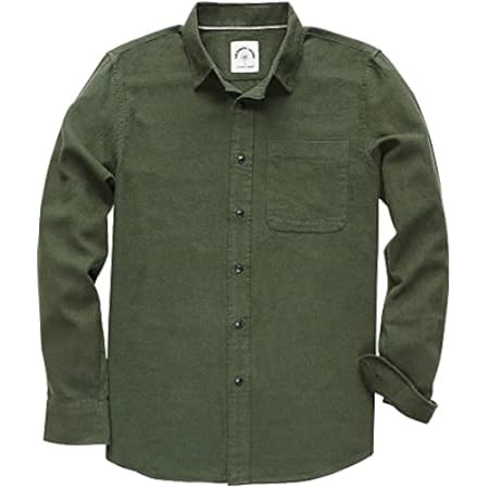 CQR Men's All Cotton Flannel Shirt, Long Sleeve Casual Button Up Plaid Shirt, Brushed Soft Outdoo... | Amazon (US)