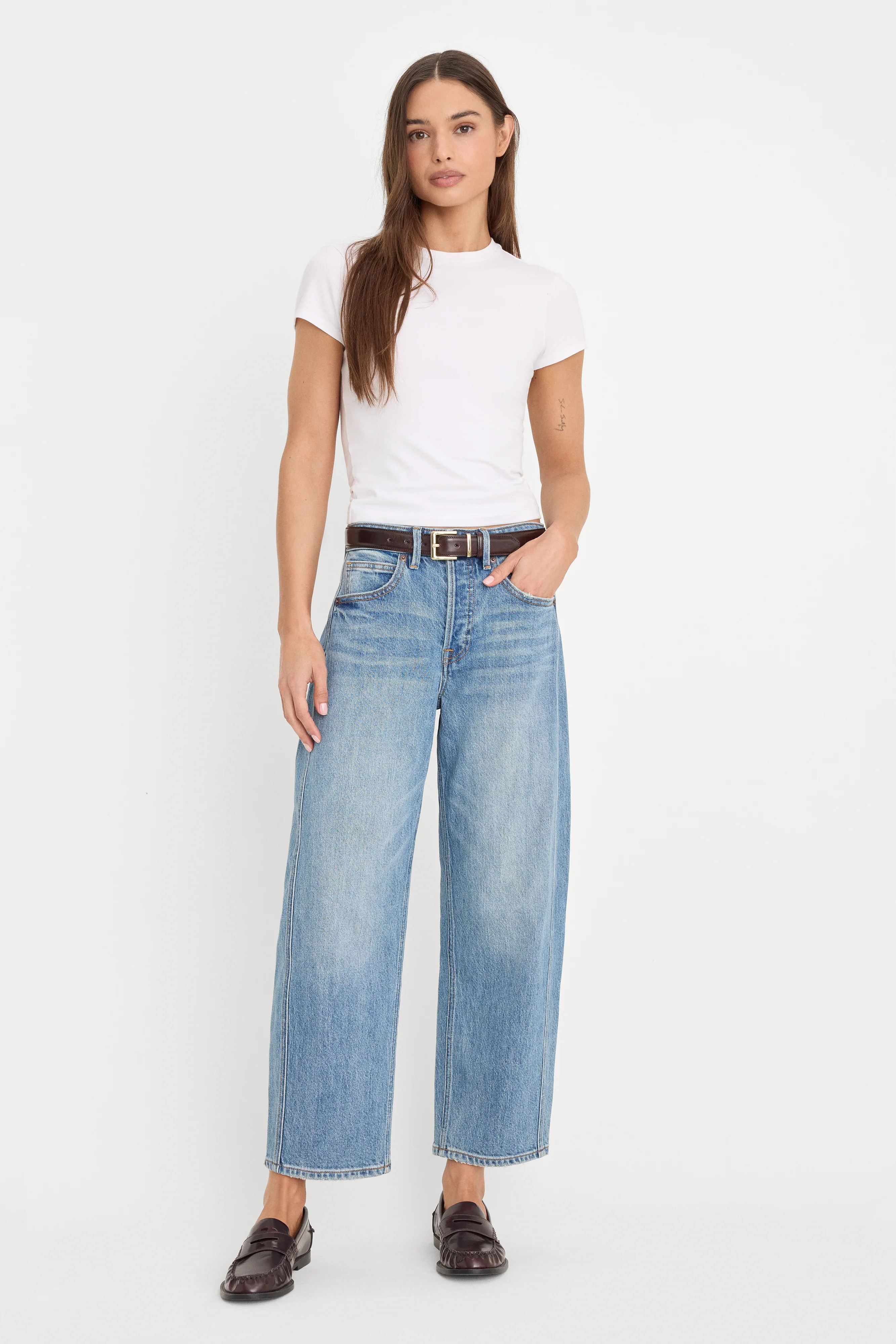 VINTAGE BARREL ANKLE JEANS | INDIGO1350 | Good American