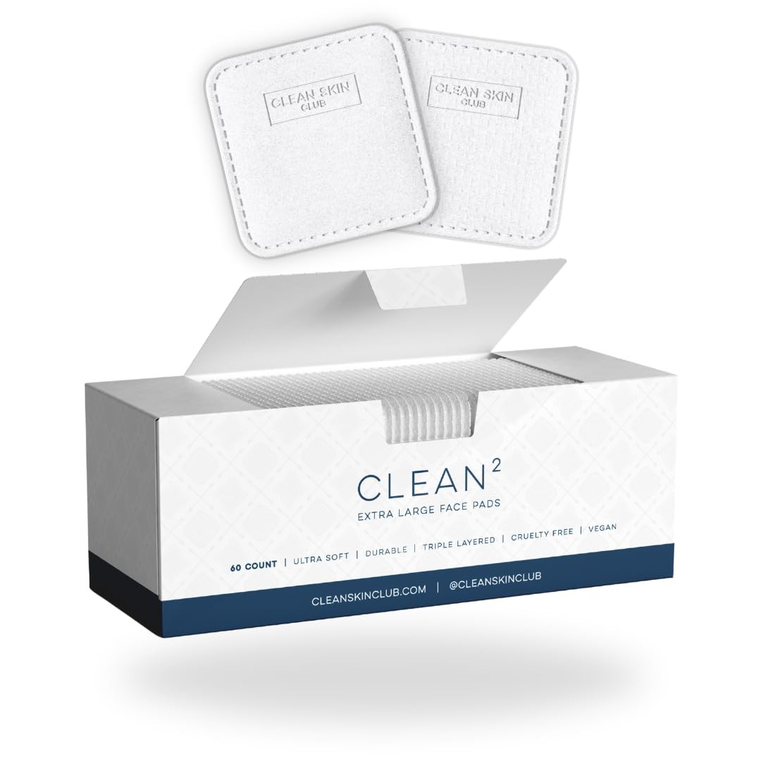 Clean Skin Club Clean² Pads 2.0 [NEW & IMPROVED EDGES] Organic Disposable Cotton, Guaranteed Not... | Amazon (US)