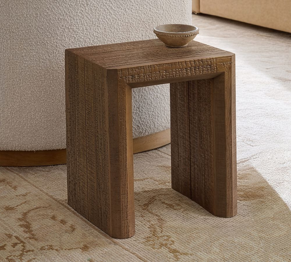 Reclaimed Waterfall Square Side Table (16") | Pottery Barn (US)
