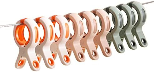 KIZZHISI 9 Pack Beach Towel Clips for Beach Chair Pool Chair on Cruise, Silicone Plastic Strong C... | Amazon (US)