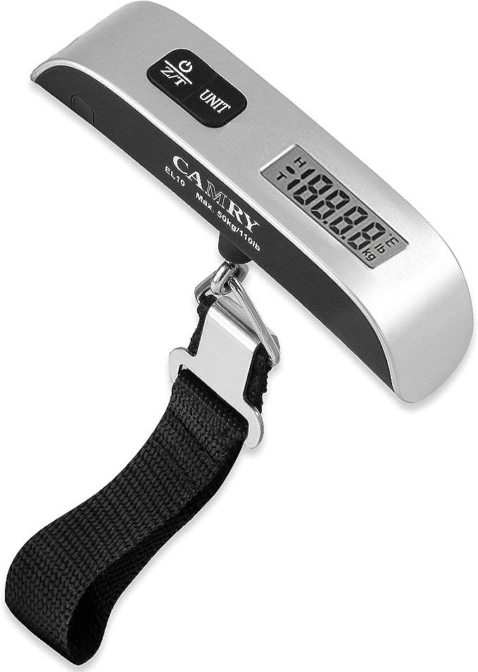 CAMRY Hanging Luggage Scales Handheld Digital, 110LB Baggage Scale for Travel with Rubber Paint, ... | Amazon (US)