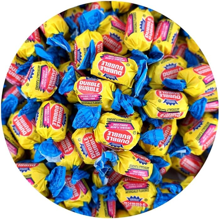 Dubble Original Bubble Gum - 2 Pound Bulk Bag (Approx. 140 Pieces) - Individually Wrapped Gum - T... | Amazon (US)