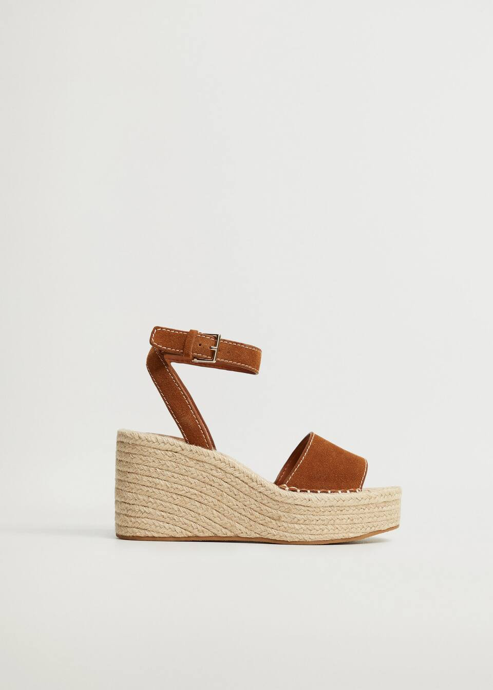 Leather wedge sandals | MANGO (US)