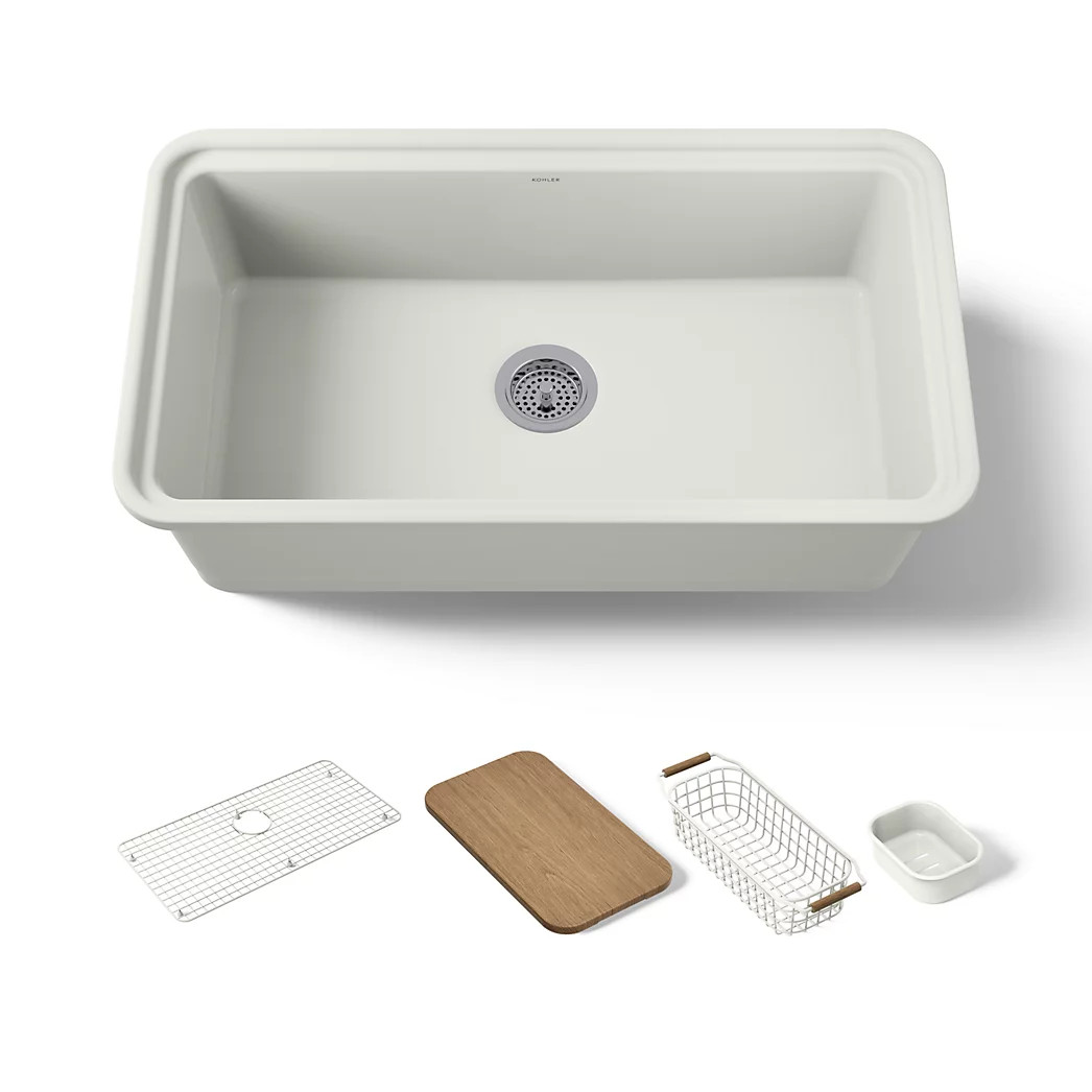 NewAudrine™ 33" undermount single-bowl workstation kitchen sinkK-36254-PC-NY | Kohler