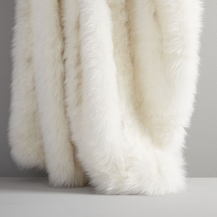 Faux Fur Brushed Tips Throw | West Elm (US)