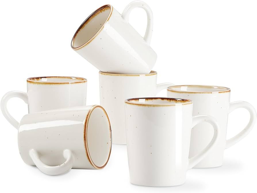 ONEMORE Coffee Mug Set, 12 oz Ceramic Mugs Set of 6 Ceramic Coffee Mugs Speckled Porcelain Mugs w... | Amazon (US)