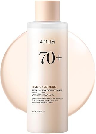 ANUA Rice 70 Glow Milky Toner, for Glass Skin, Rice Water, Niacinamide, Ceramides, Panthenol, Fra... | Amazon (US)