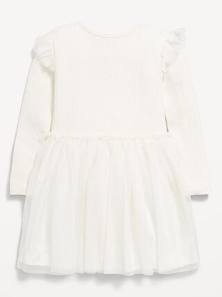 Long-Sleeve Fit and Flare Tutu Dress for Toddler Girls | Old Navy (US)