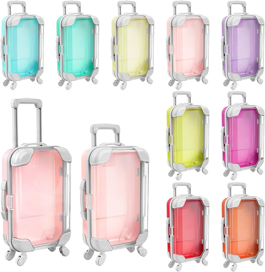 AUEAR, 10 Pack False Eyelashes Storage Box Lashes Luggage Packaging Candy Suitcase | Amazon (US)