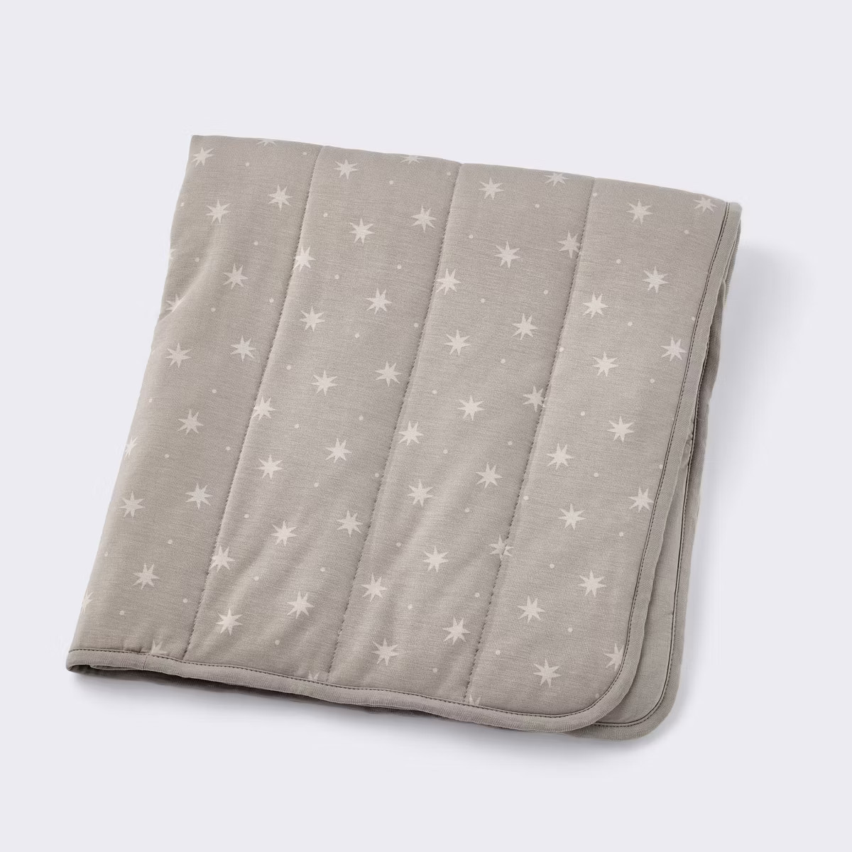 Rayon from Bamboo Jersey Quilted Blanket - Stars - Gray - Cloud Island™ | Target