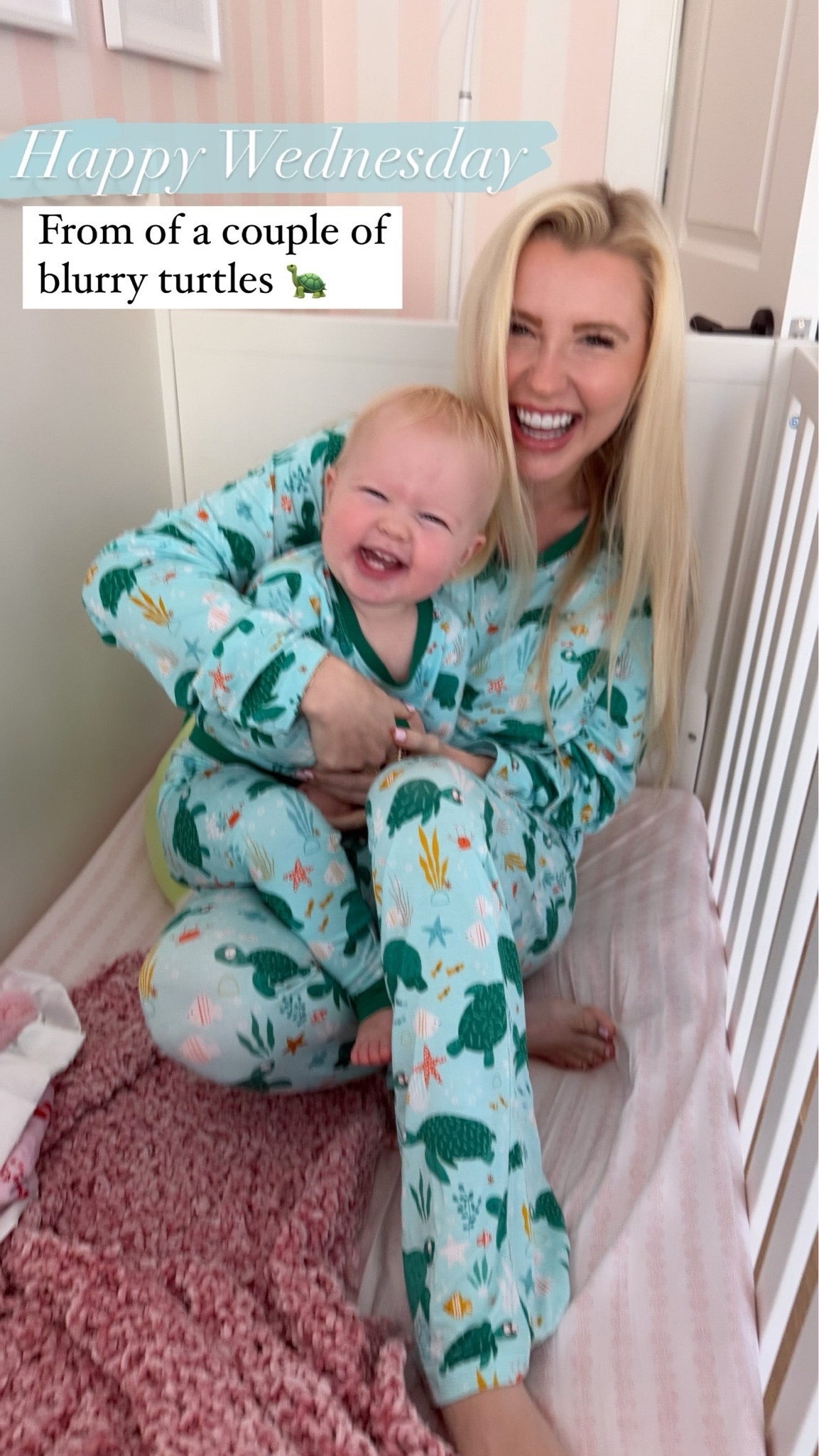 Good morning from these happy turtles! 🐢 💗 Lily loves these pjs, they are truly so soft! Only a few sizes left for family matching! 

#LTKFamily #LTKStyleTip #LTKBaby