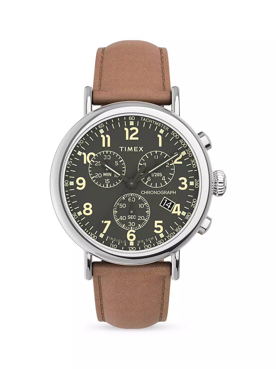 Standard Leather Strap Chronograph Watch | Saks Fifth Avenue