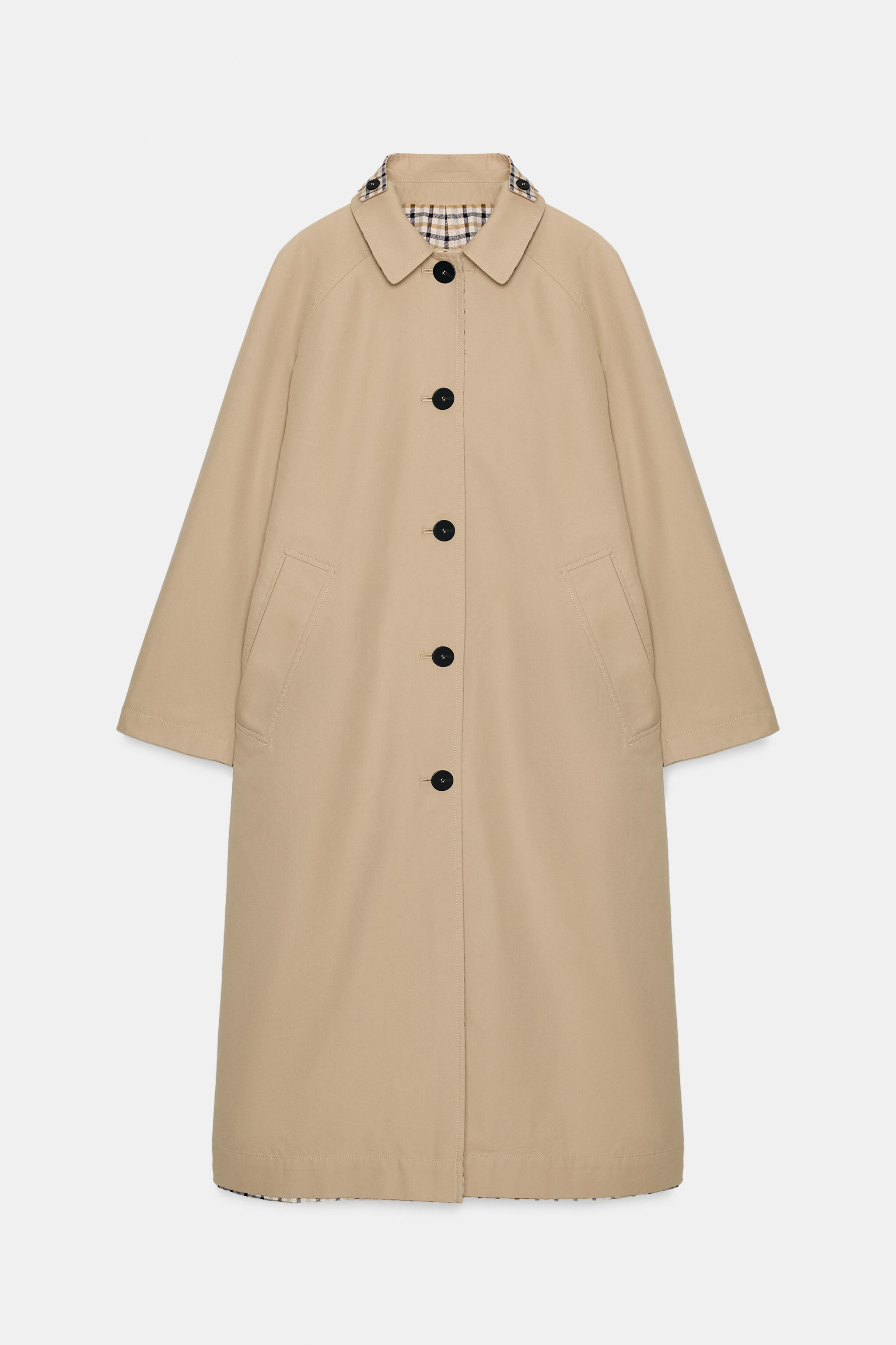 OMKEERBARE TRENCHCOAT MET RUITEN ZW COLLECTION | Zara US