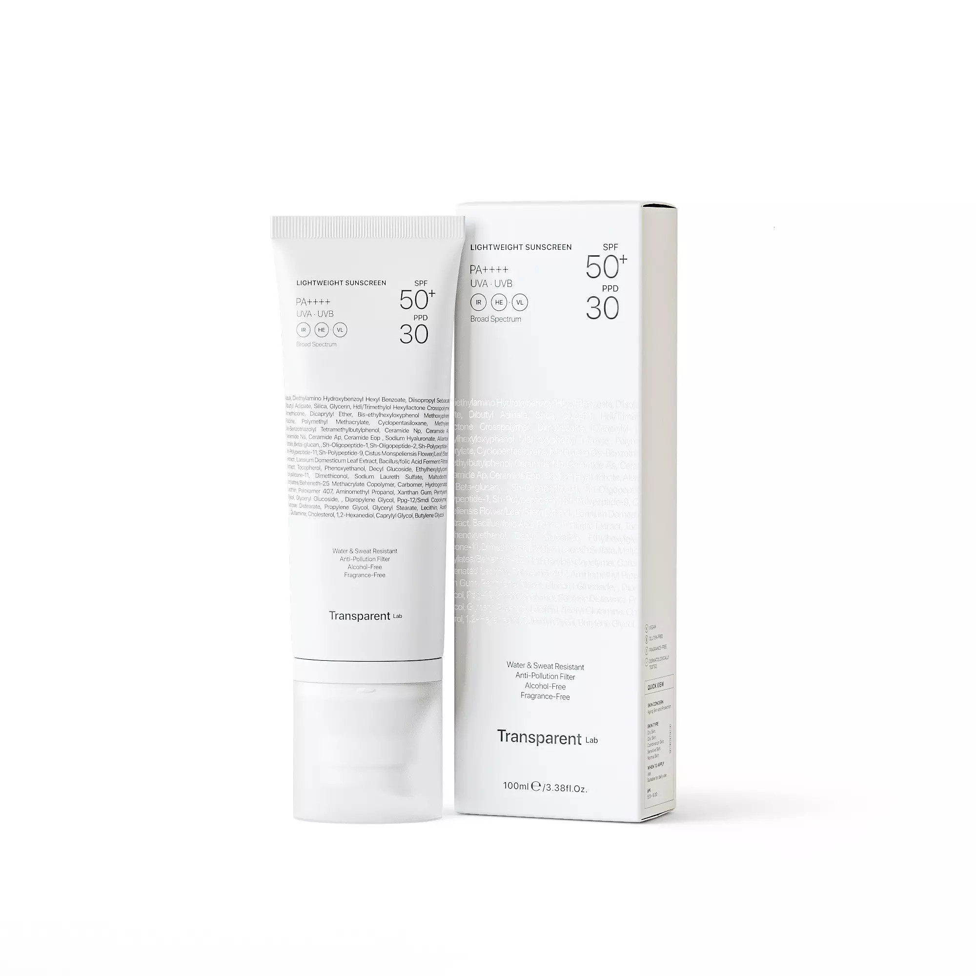 NICHE BEAUTY LAB Transparent Lab Lightweight Sunscreen SPF50+ 100 ml | LYKO