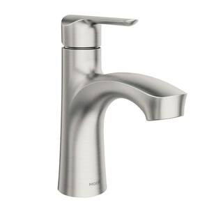 MOEN Findlay Single-Handle Single-Hole Bathroom Faucet in Spot Resist Brushed Nickel 84516SRN - T... | The Home Depot