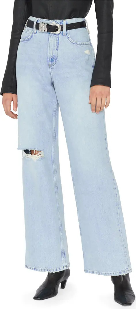 FRAME Le High 'N' Tight Ripped Wide Leg Jeans | Nordstrom | Nordstrom