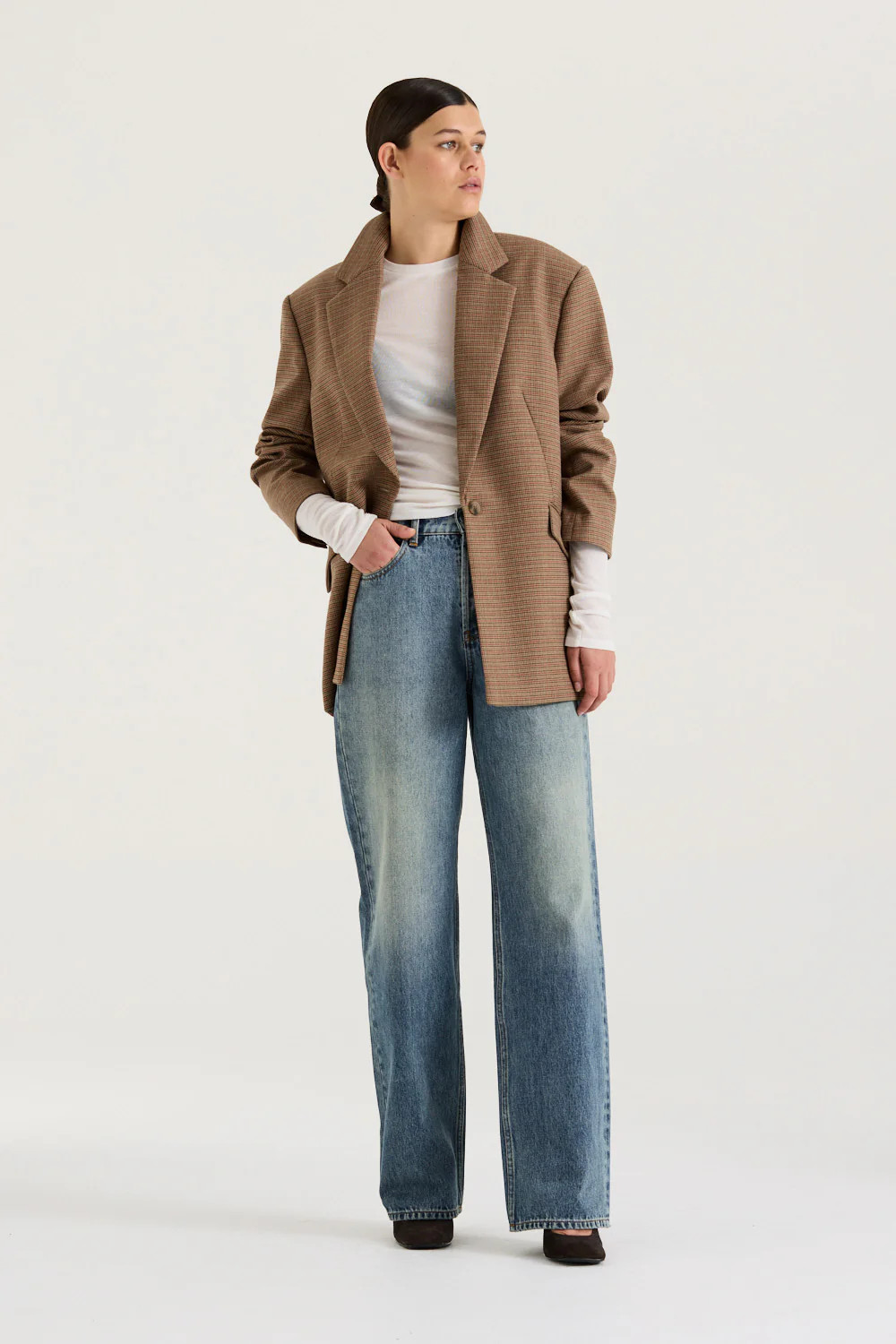 Ornella Checked Blazer | Henne