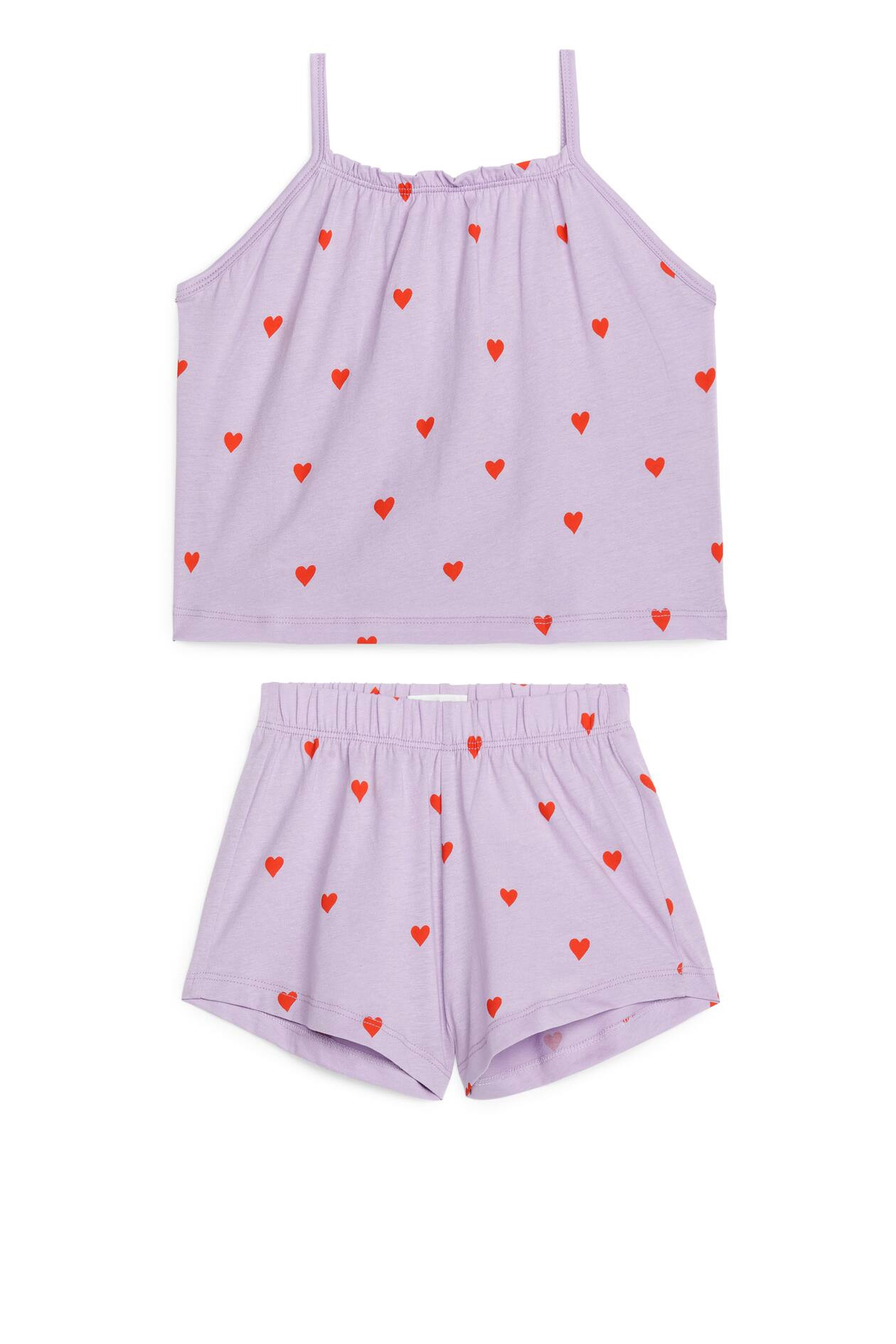 Pyjama aus Baumwolle - Kurzarm - Lila - Kids | H&M AT | H&M (DE, AT, CH, NL, FI)