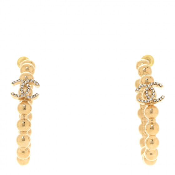 CHANEL

Crystal CC Hoop Earrings Gold | Fashionphile