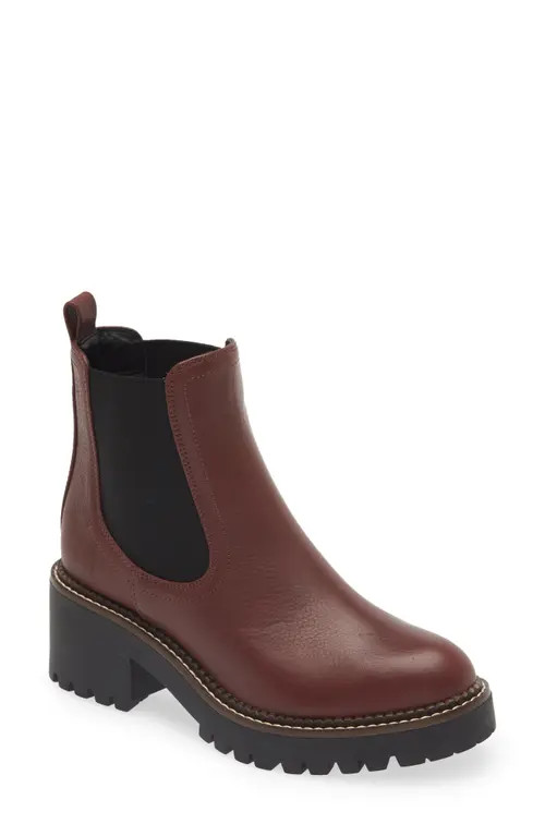 Nordstrom Miah Chelsea Lug Boot in Burgundy at Nordstrom, Size 8.5 | Nordstrom