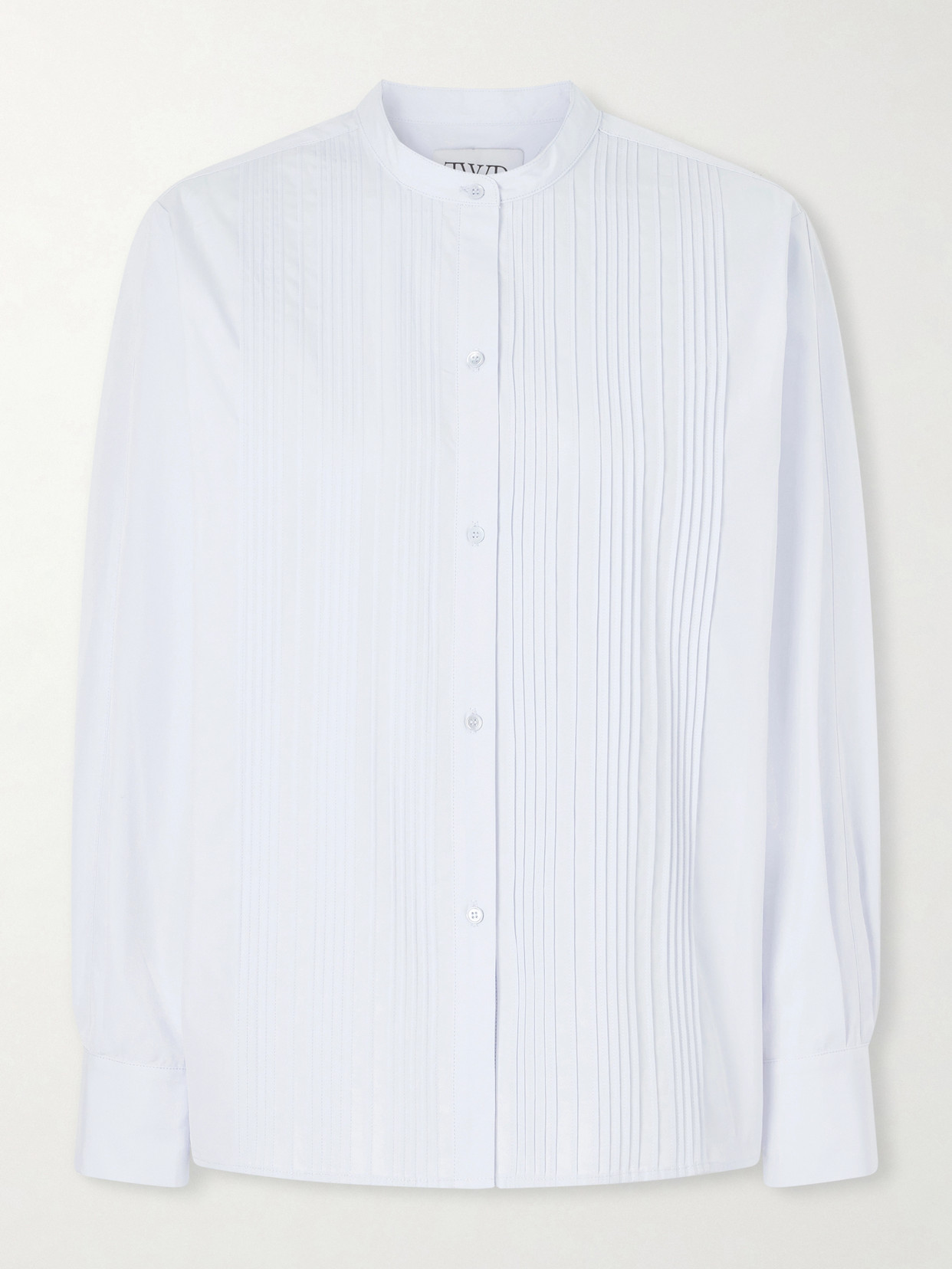 TWP - Painter Pintucked Cotton-poplin Shirt - Blue | NET-A-PORTER (US)