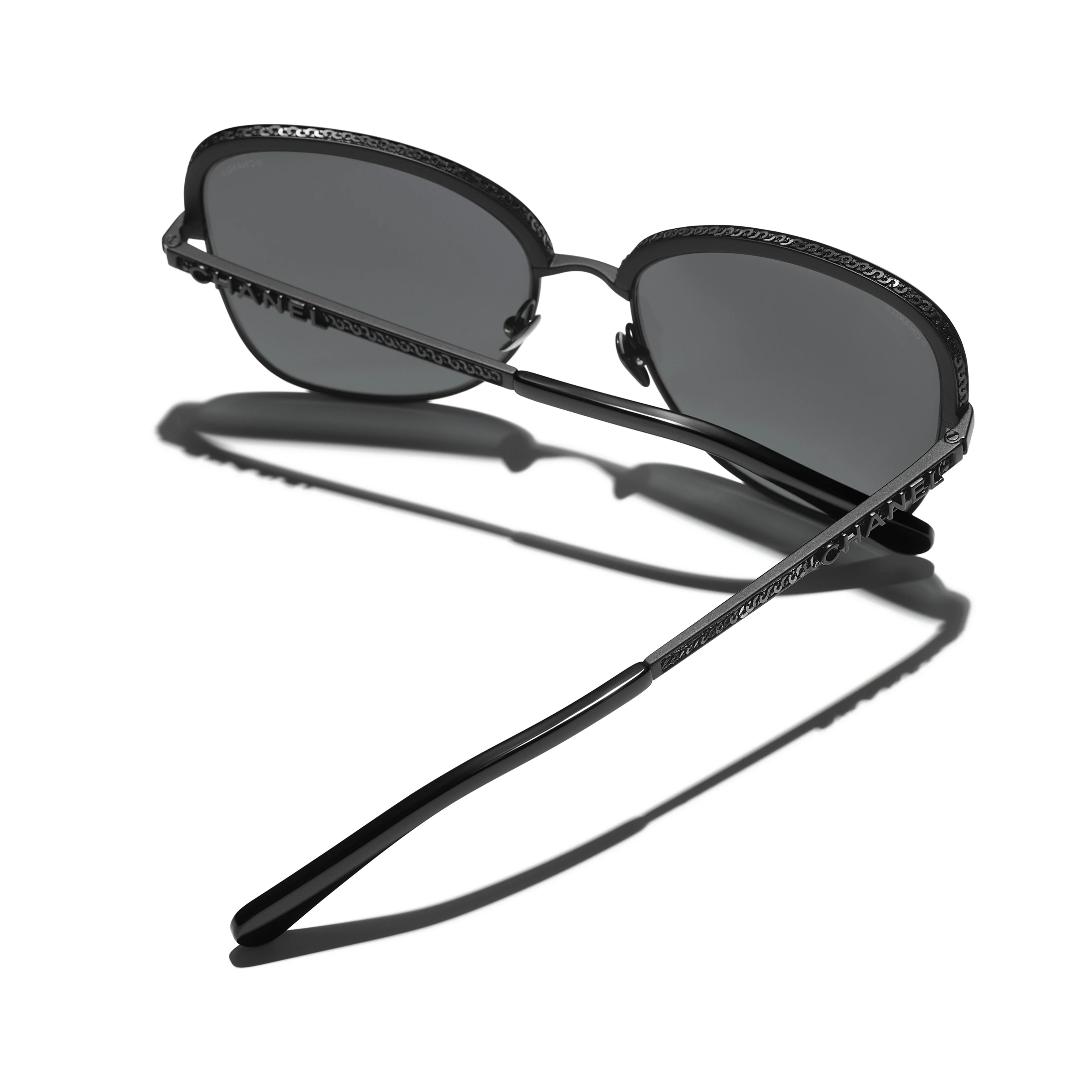 Sunglasses: Square Sunglasses, metal & sequins — Fashion | CHANEL | Chanel, Inc. (US)